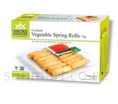 Shore Mariner Frozen Vegetable Spring Rolls 1kg