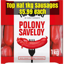 Top Hat 1kg Saveloy